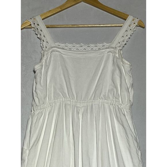 Anthropologie Maeve Dress Small White Eyelet Square Neck Coastal Cottage - Picture 4 of 12